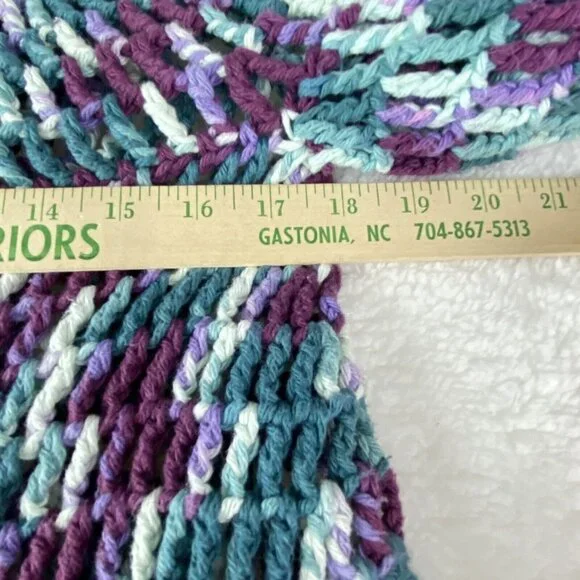 Handmade Crochet Sweater Top Women S Multicolor Boho Festival‎ Hippie Fairycore - Picture 10 of 13